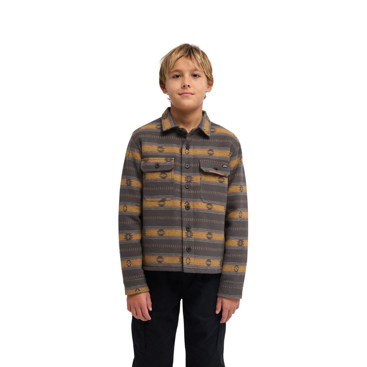 Chemise manches longues OFFSHORE LINED OVERSHIRT noir raven, BILLABONG