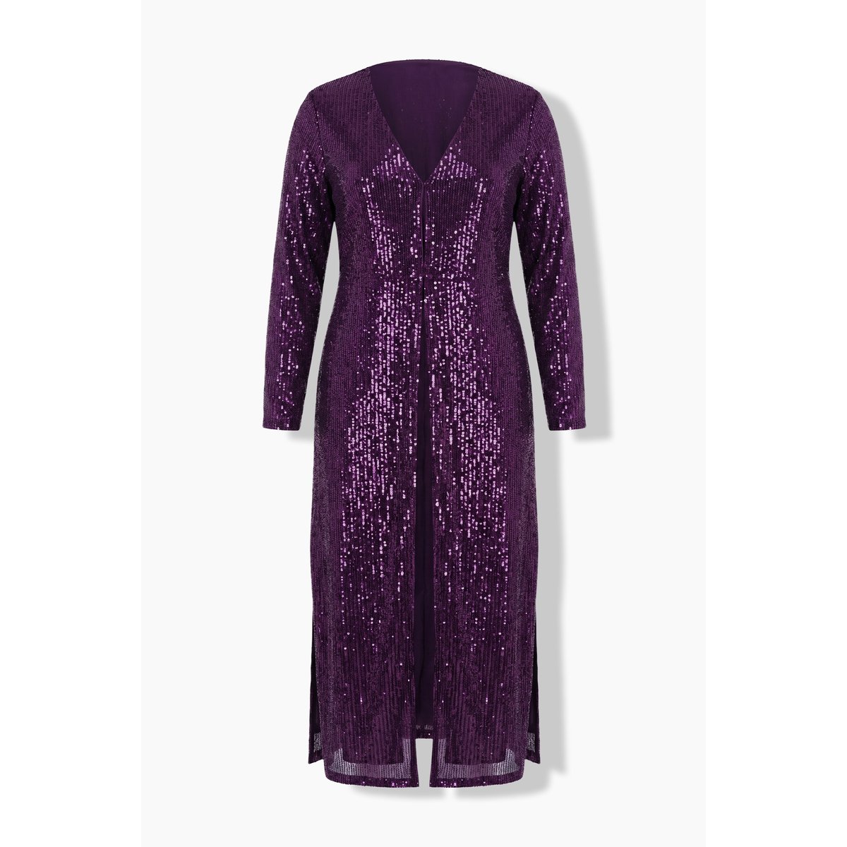 Veste longue à paillettes raisin foncé, ULLA POPKEN