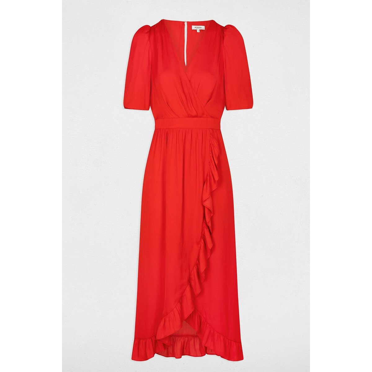 Wrapover Maxi Dress watermelon, MORGAN