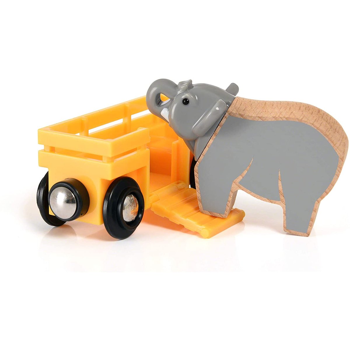 Wagon transporteur d'éléphant jaune, BRIO