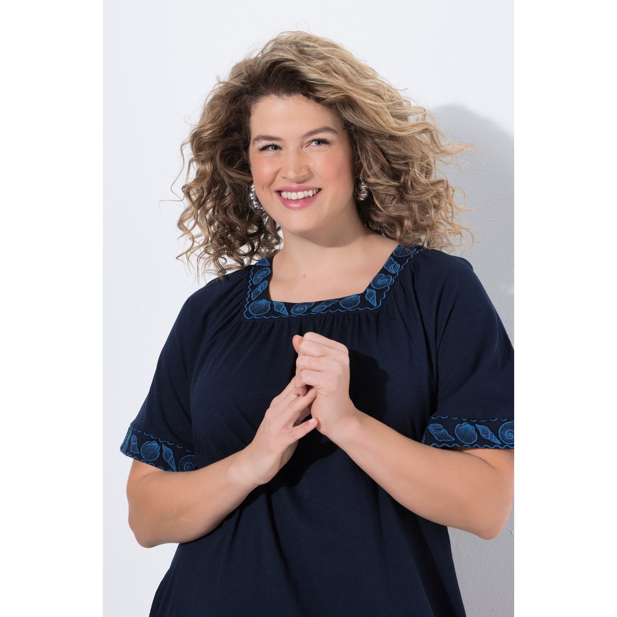 Robe longueur midi marine, ULLA POPKEN