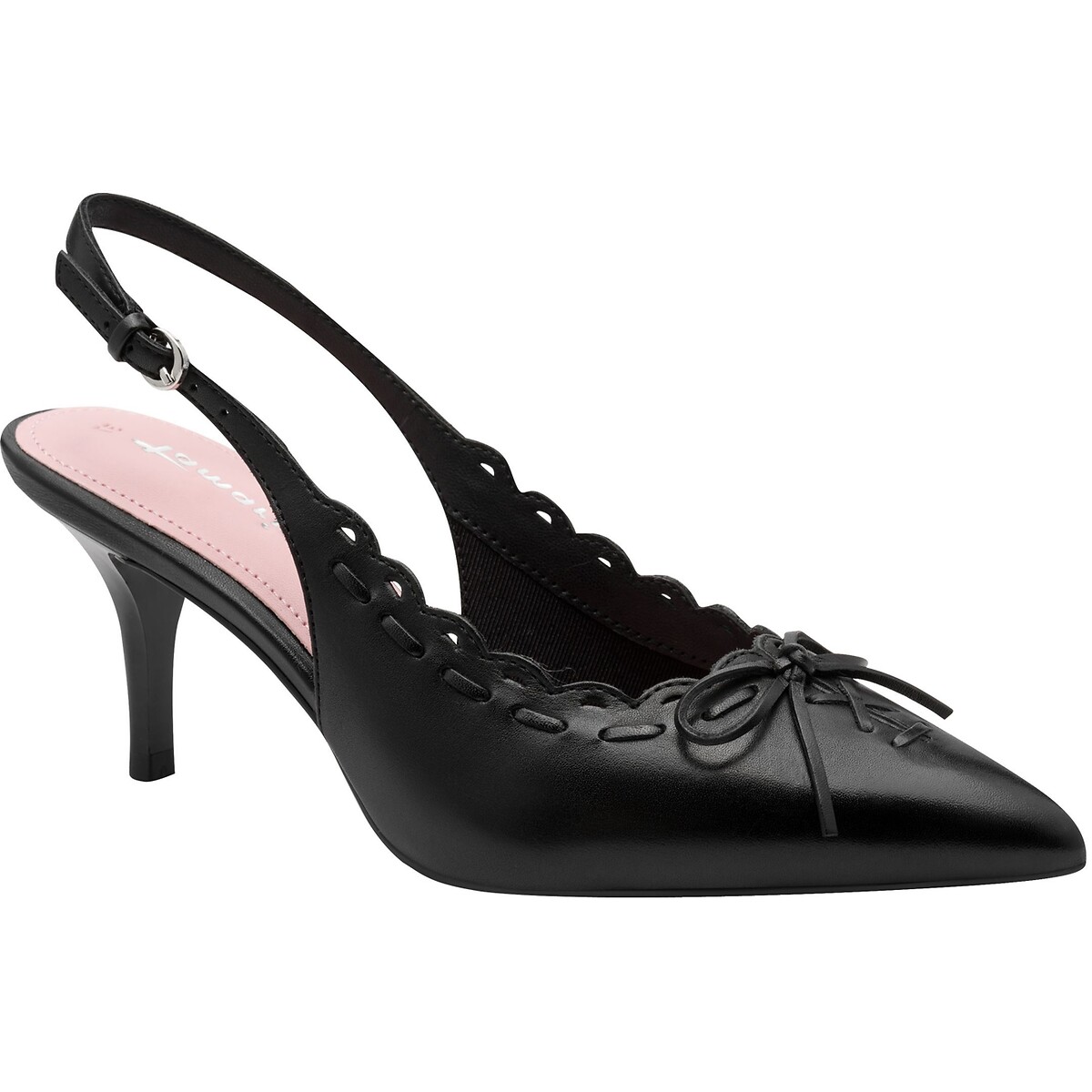 Pointed Slingback Leather Heels black, TAMARIS
