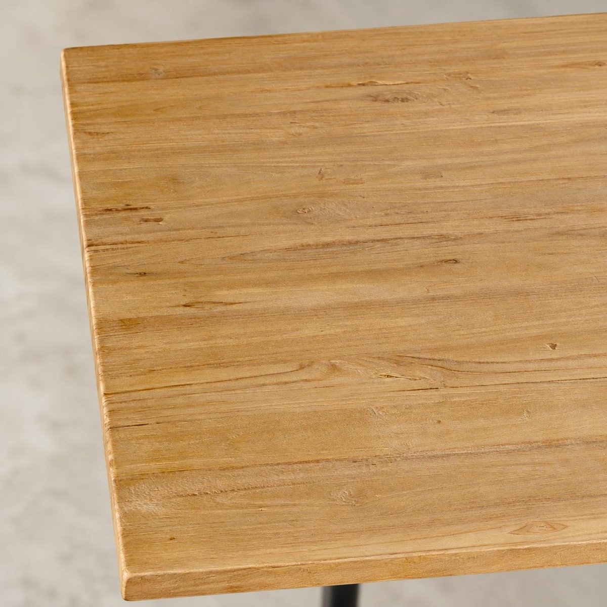 Table pied central en bois de teck recyclé 2 m DEPOK bois naturel, PIER IMPORT