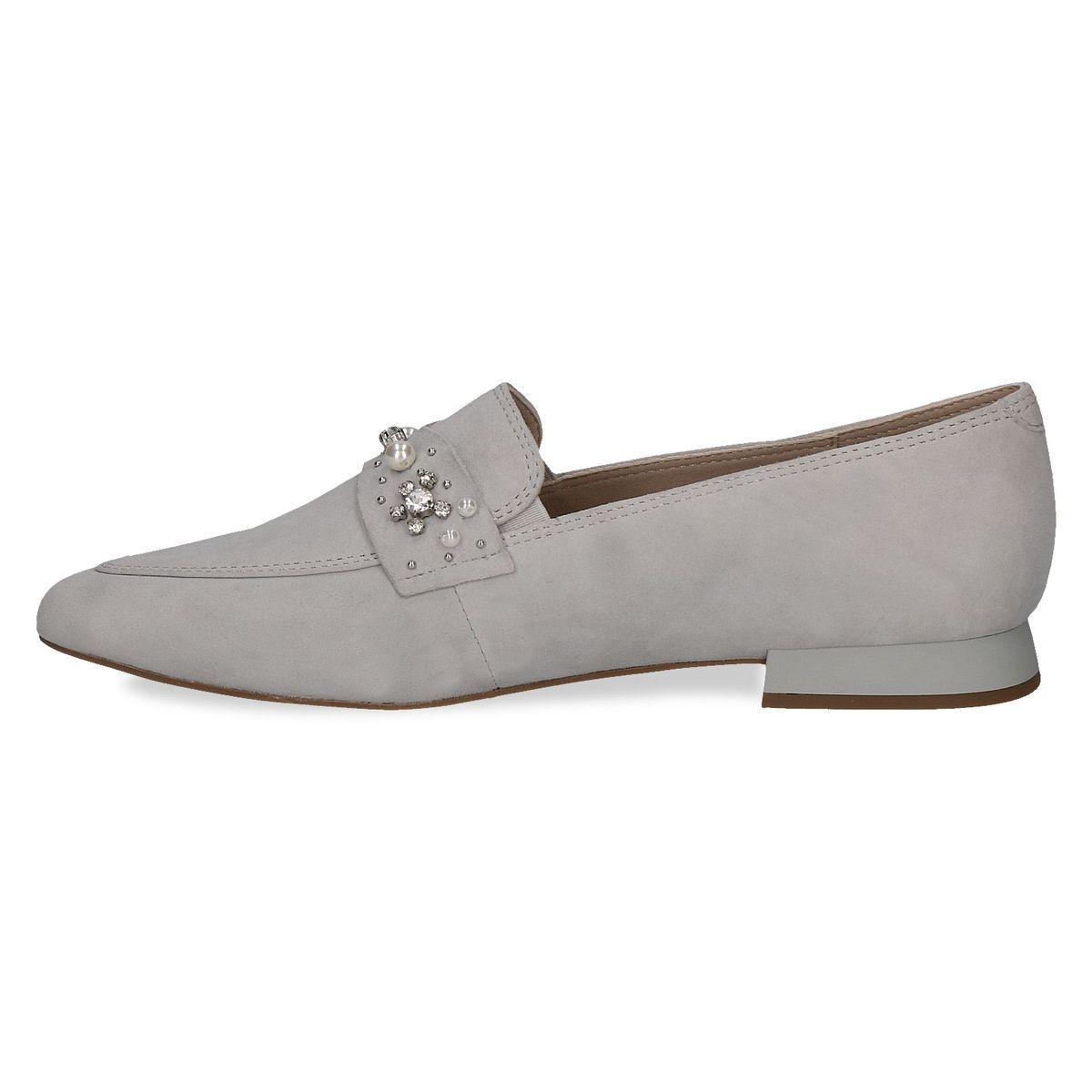 Slipper en cuir blanc vert mousse combiné, CAPRICE