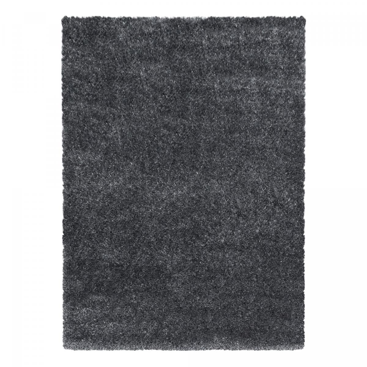 Tapis longs poils shaggy tissé motif uni UNI A gris, UN AMOUR DE TAPIS