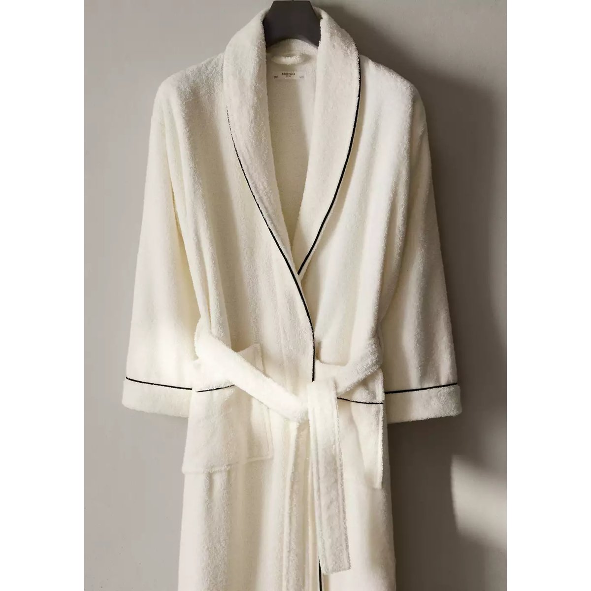 Peignoir 100 % coton blanc, MANGO HOME