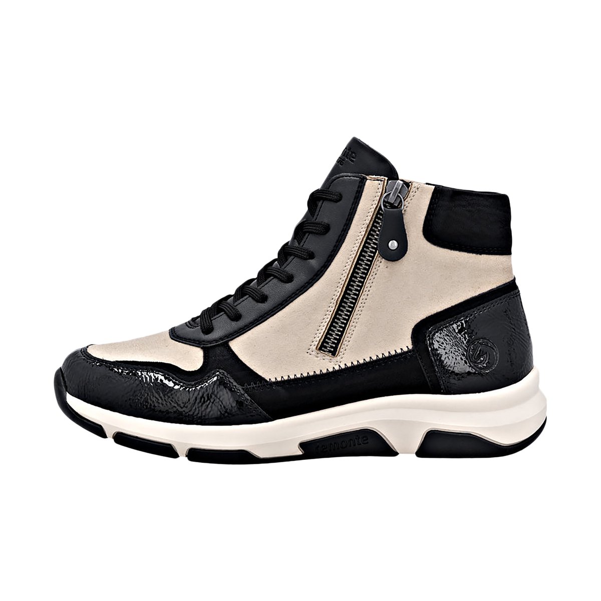 Basket Montante Cuir Lagro noir comb, REMONTE
