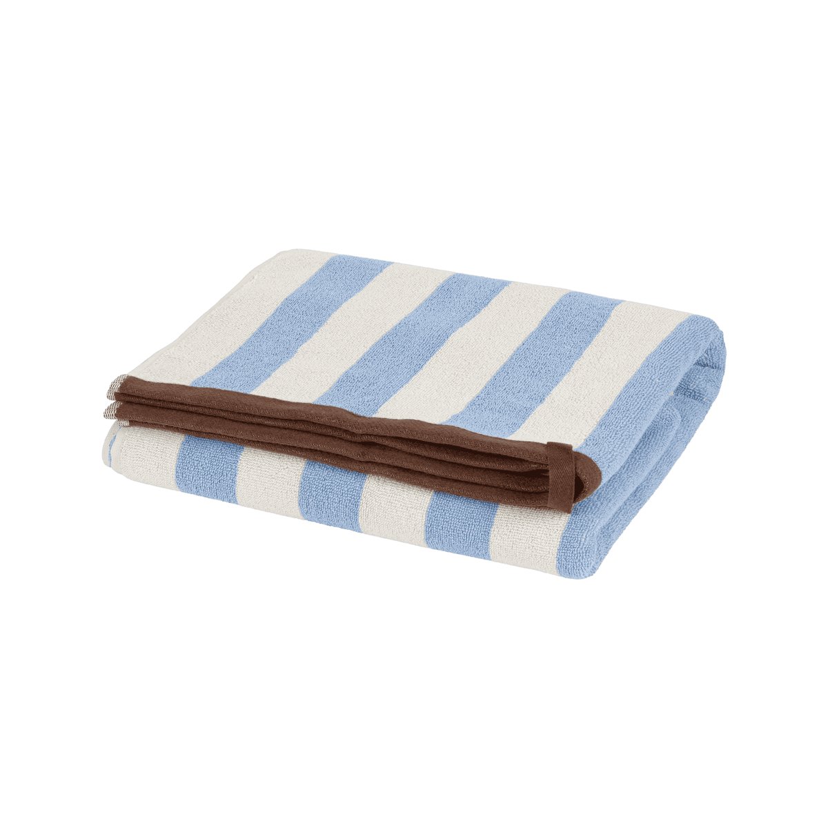 Serviette de bain GOBO baby blue / wide stripes, NOO.MA