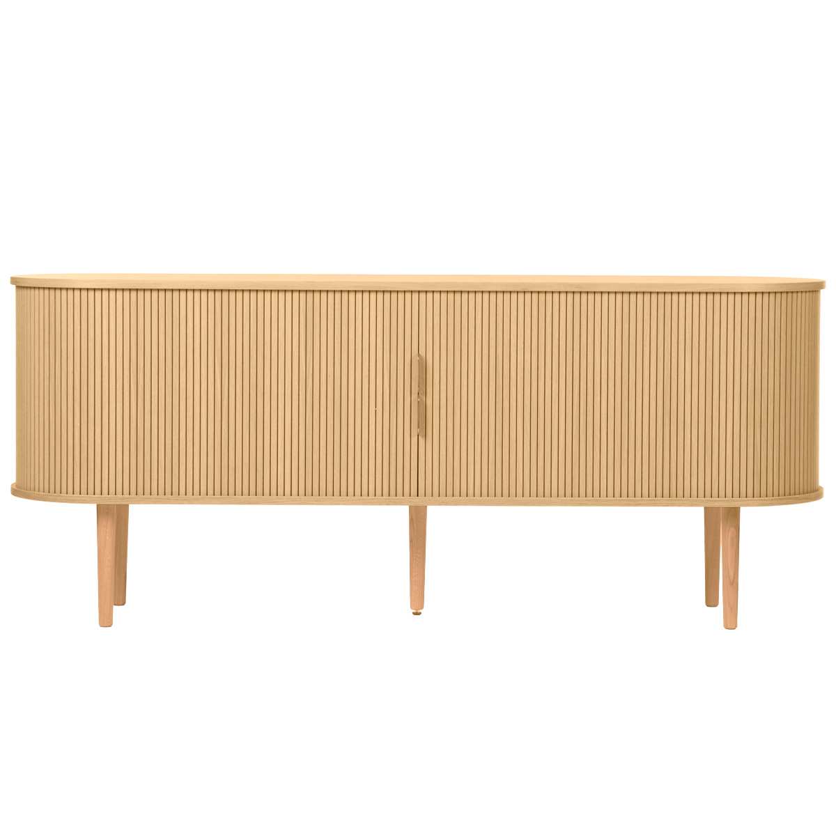 Buffet vintage bois clair chêne avec rangements 2 portes coulissantes L180 cm EPIC chêne clair, MILIBOO
