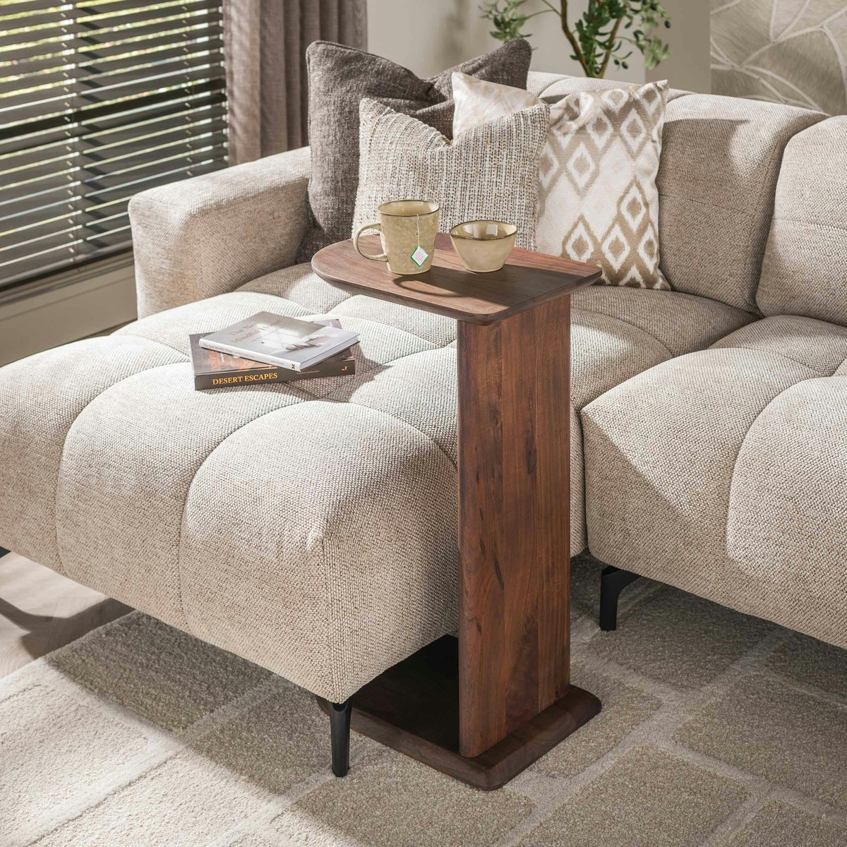 Tablette de canapé en bois d'acacia brun NAKO marron, PIER IMPORT