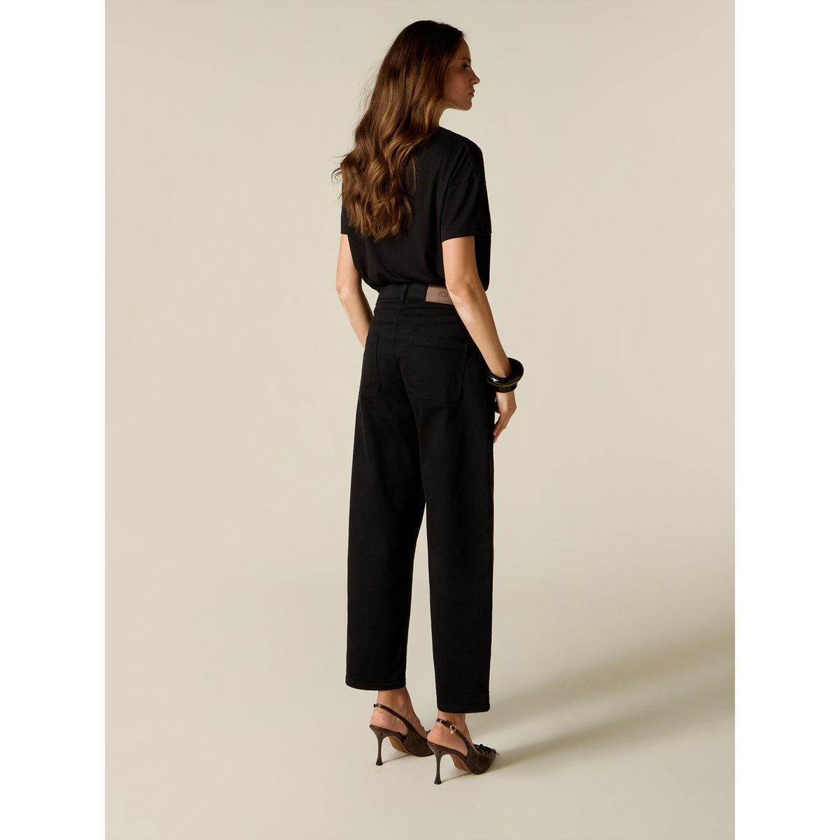 Pantalon barrel noir, OLTRE