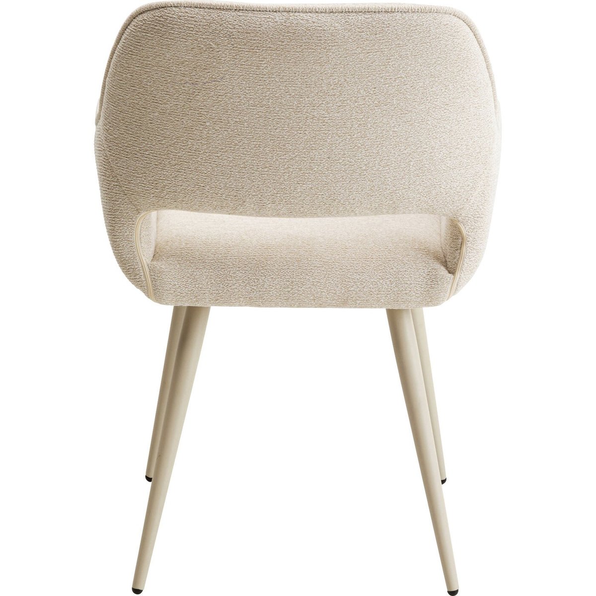 Chaise avec accoudoirs en polyester bouclé, SAN FRANCISCO beige, KARE DESIGN