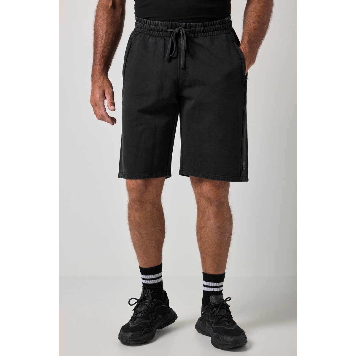 Bermuda en molleton, ventre confort noir, JP1880