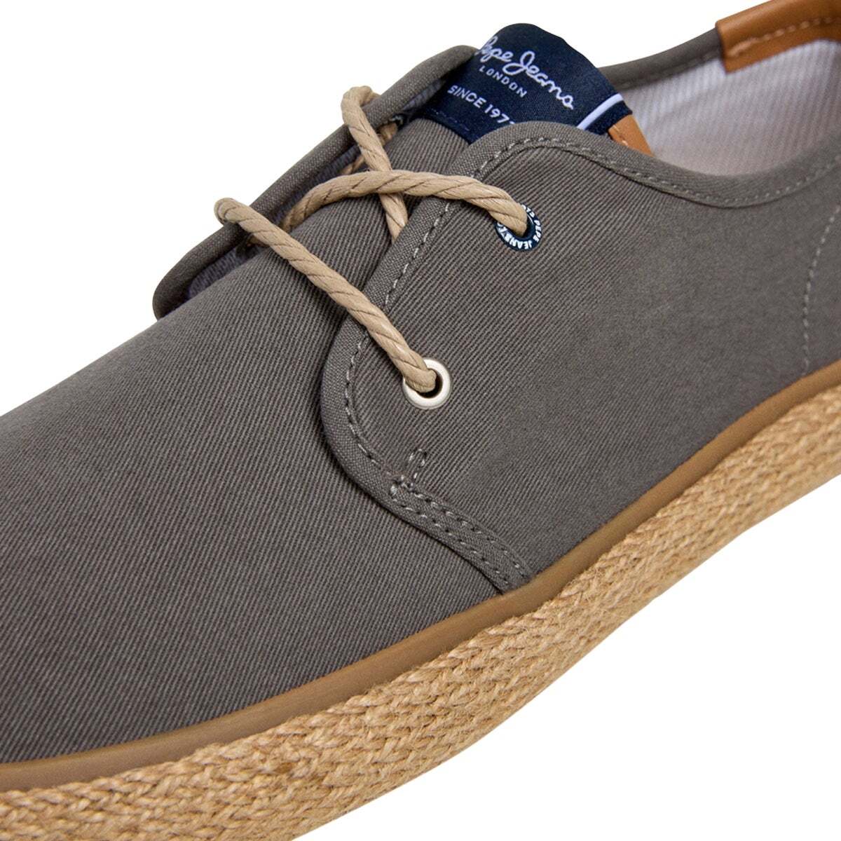 Baskets Blucher Avec Détails En Jute vert gamme, PEPE JEANS