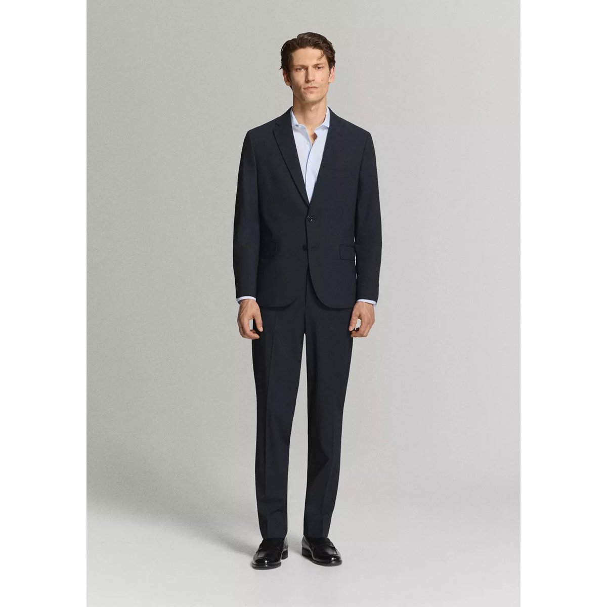 Pantalon de costume London regular-fit bleu marine, MANGO MAN