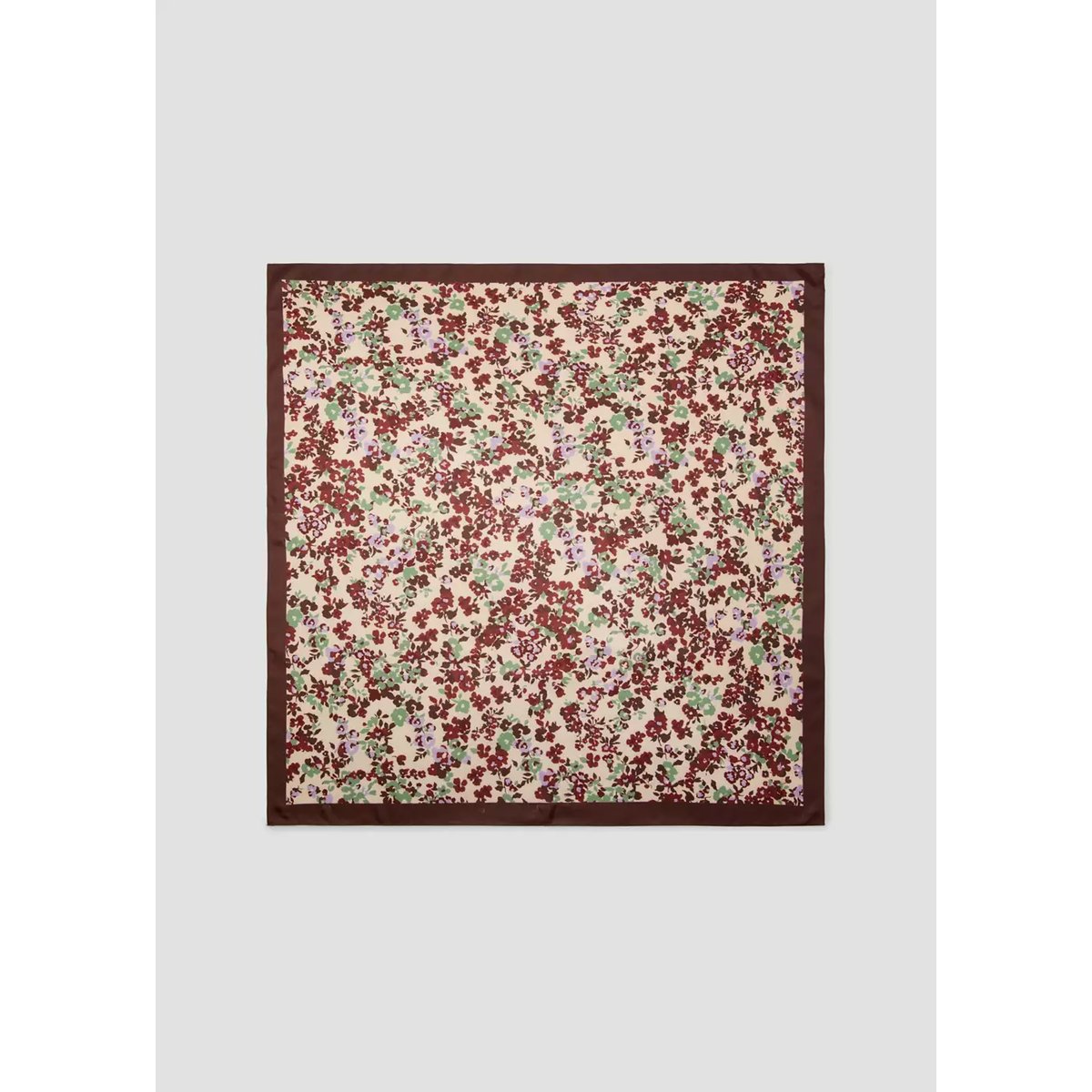 Foulard à fleurs marron, MANGO