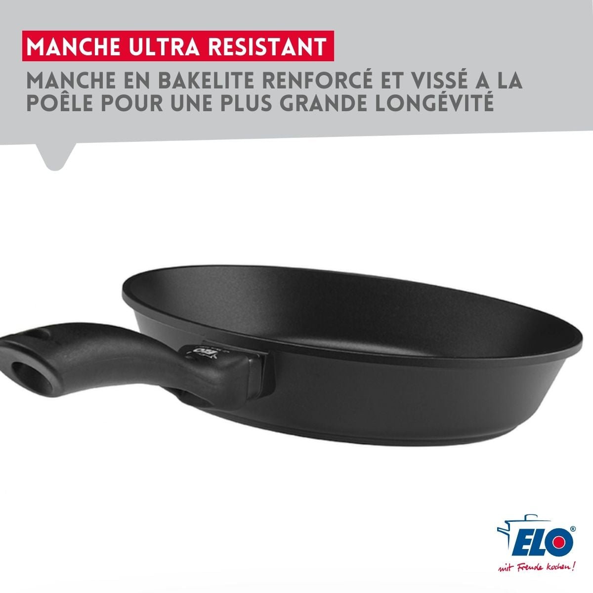 Set de 3 poêles à frire ALUCAST noir, ELO