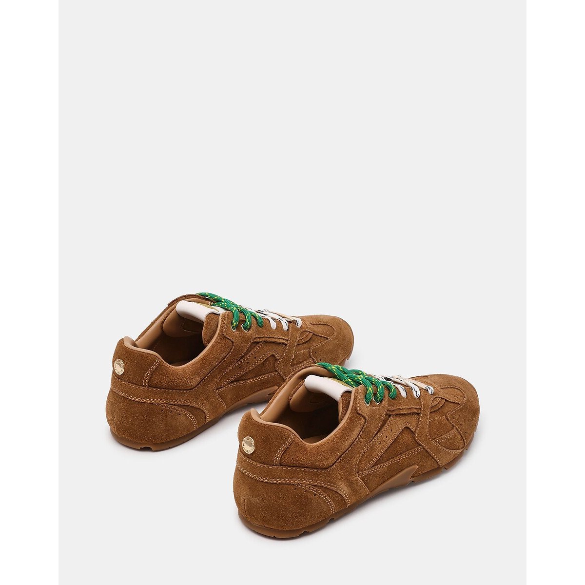 Baskets en cuir suède Asiel, double lacets camel, STEVE MADDEN