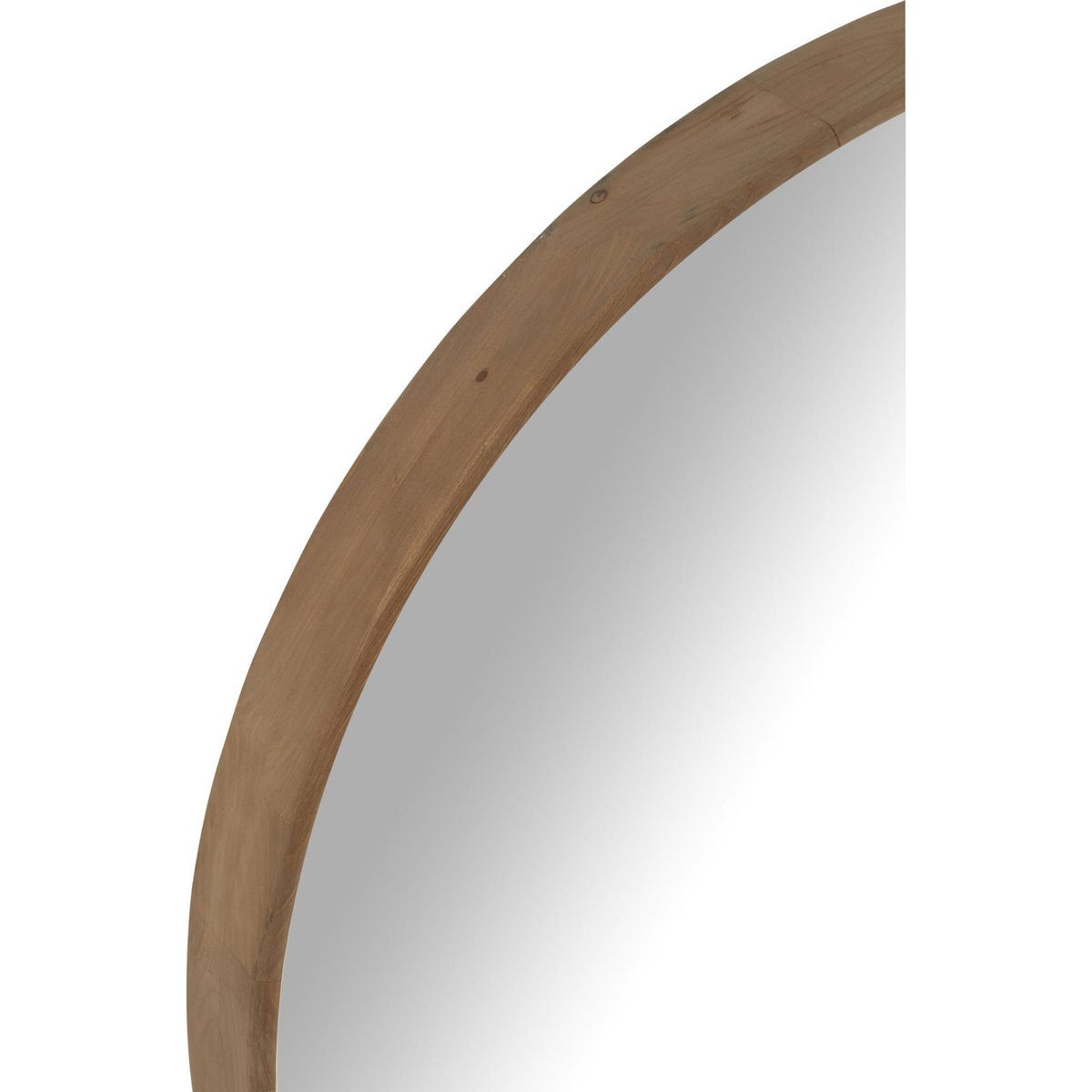 Miroir mural rond en bois style épuré bois de sapin beige clair, RECOLLECTION