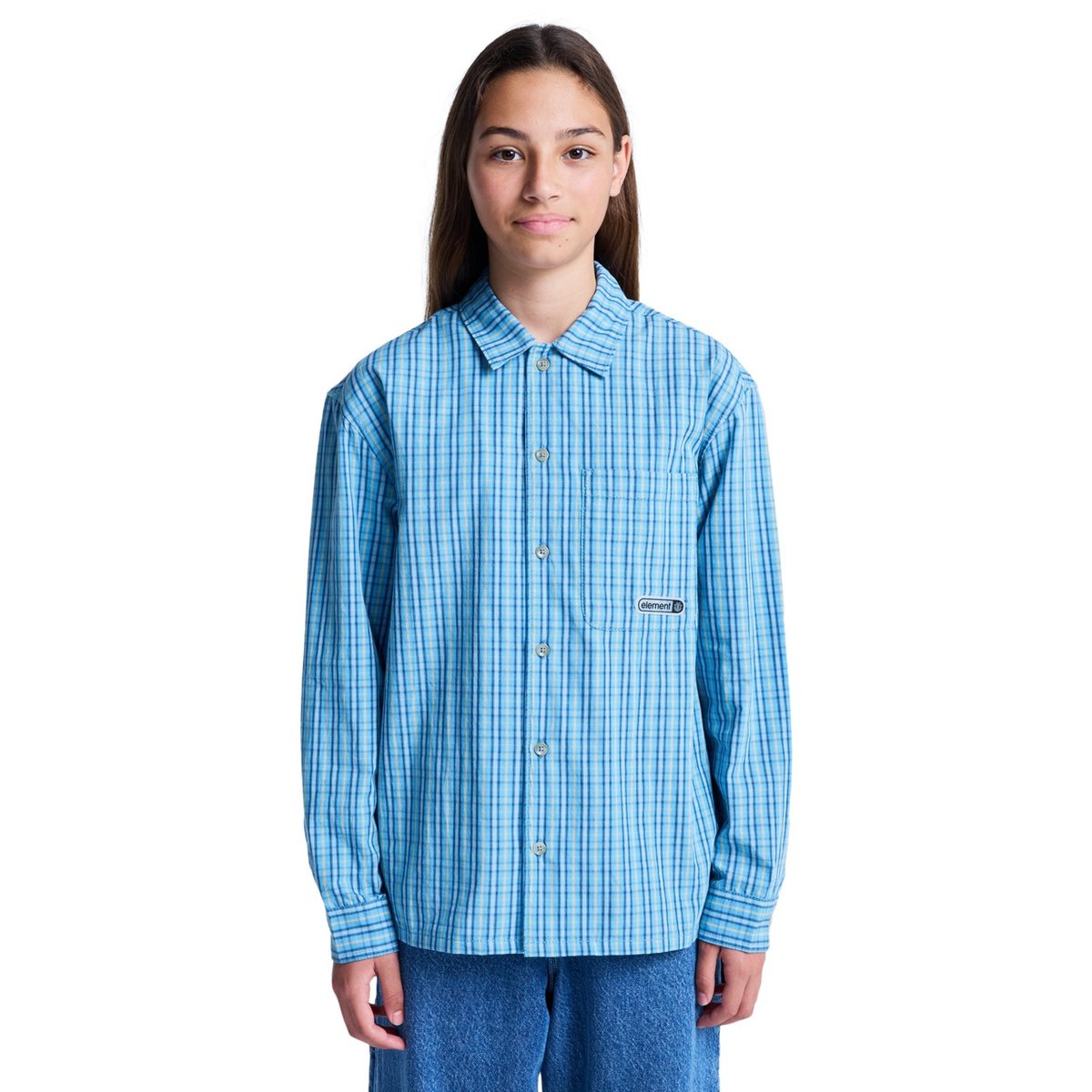 Chemise manches longues NAPKINS Y bleu napkins blue, ELEMENT