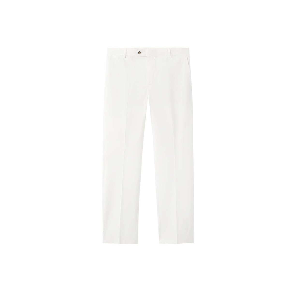 Pantalon slim-fit coton blanc cassé, MANGO MAN