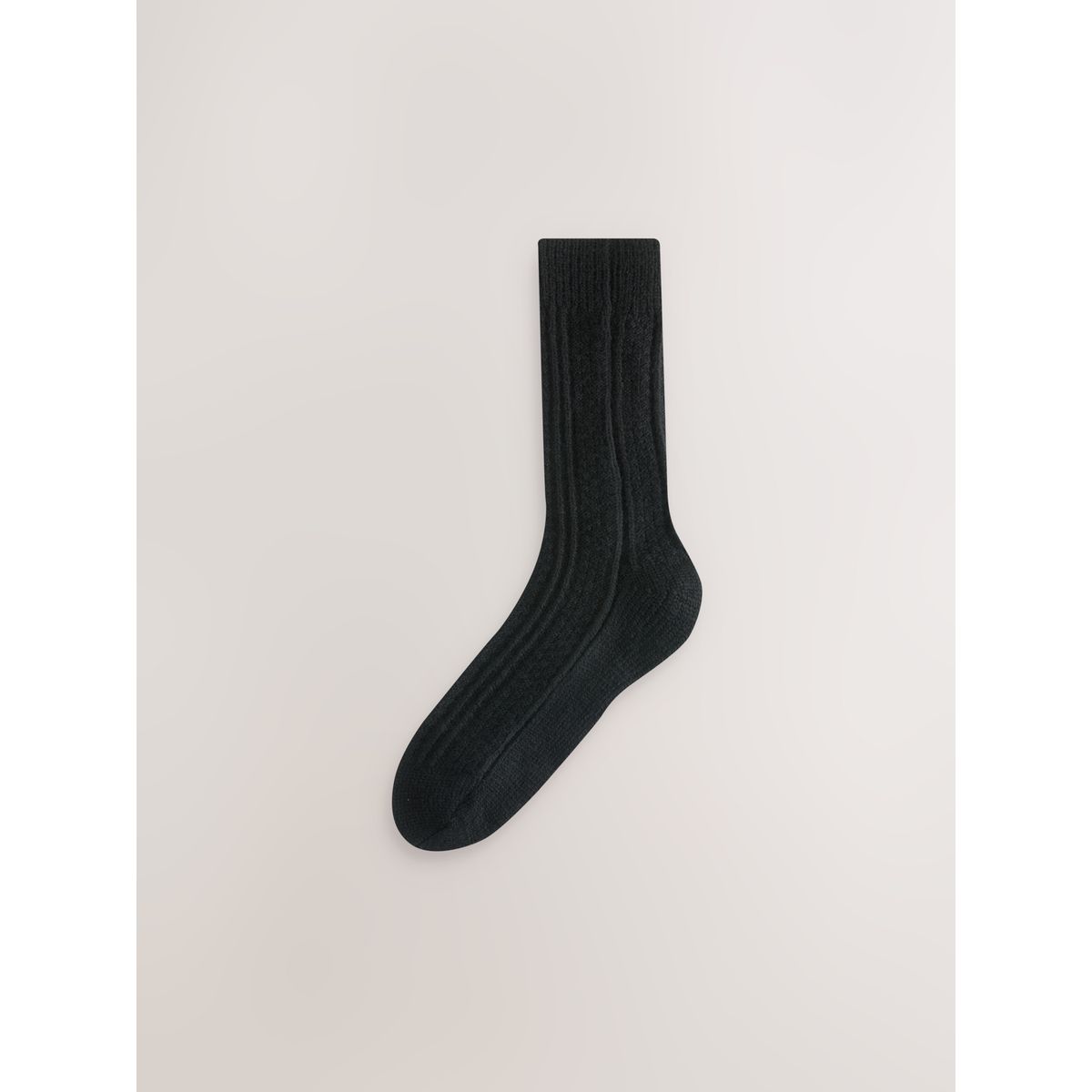 Chaussettes torsadées thermiques, 2 paires noir/gris, NEXT