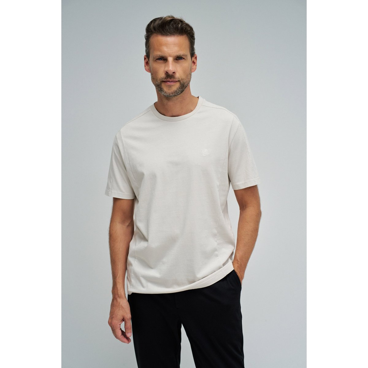 T-SHIRT AVEC BRANDING beige, SALSA JEANS