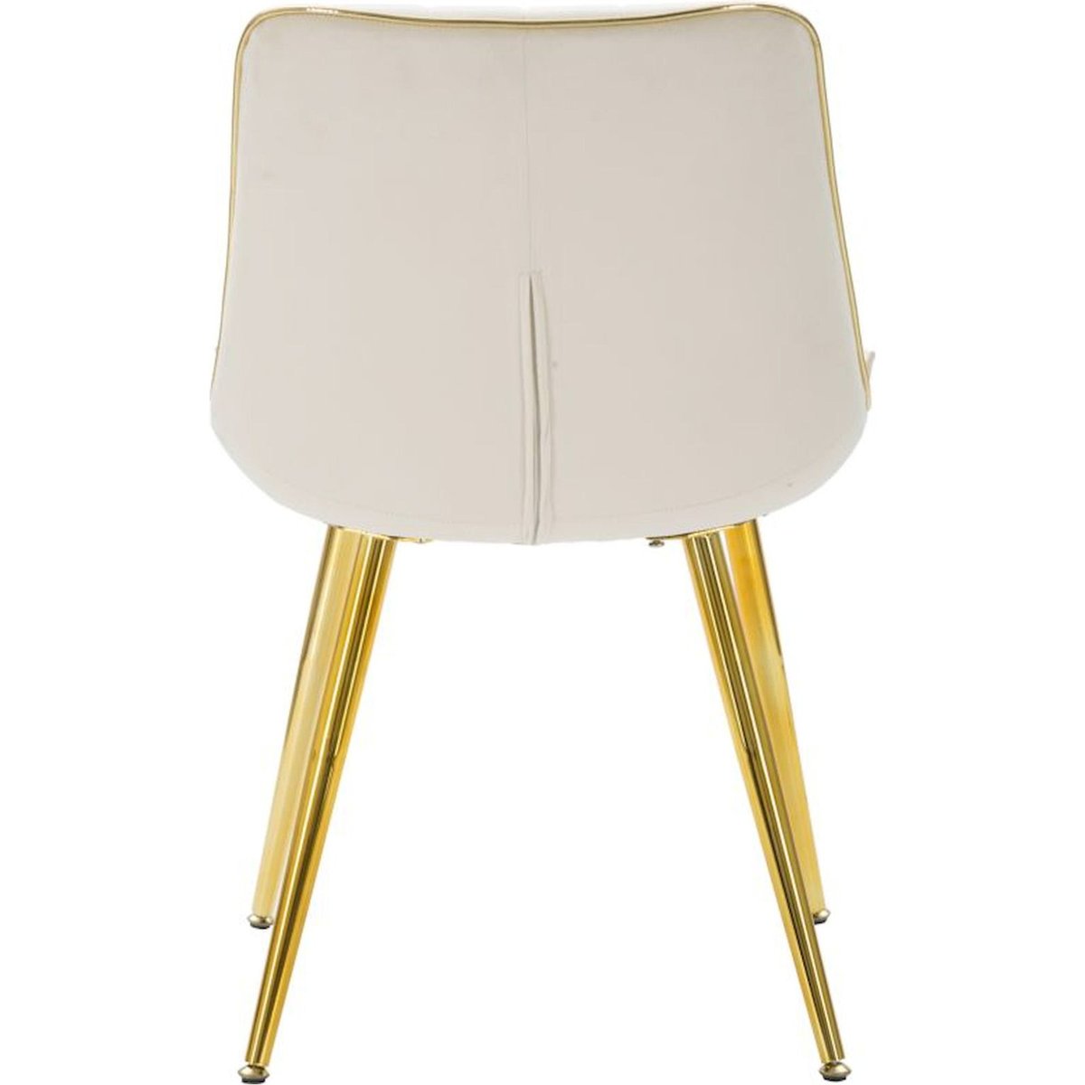 Chaise assise rembourrée lot de 2 GLAM crème et or, RECOLLECTION