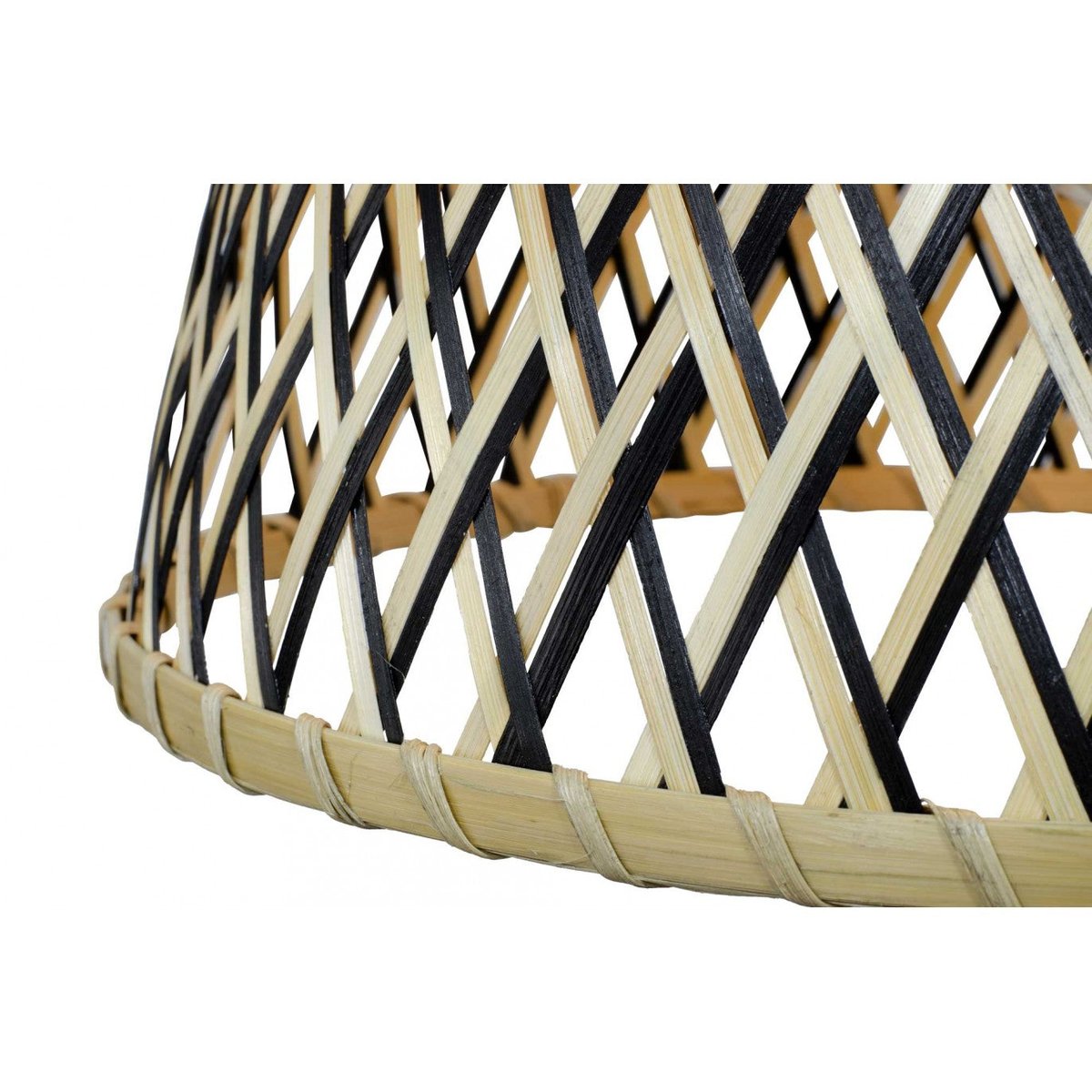 Suspension en bambou bicolore, LINELLE noir et naturel, C-CREATION