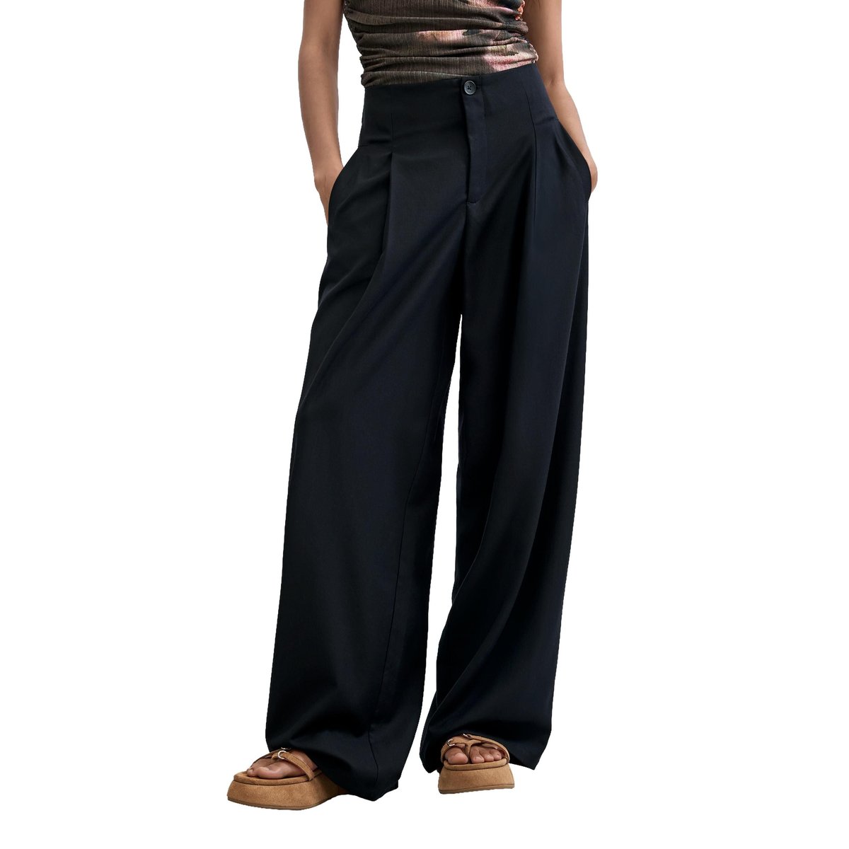 Pantalon long à pinces noir, DESIGUAL