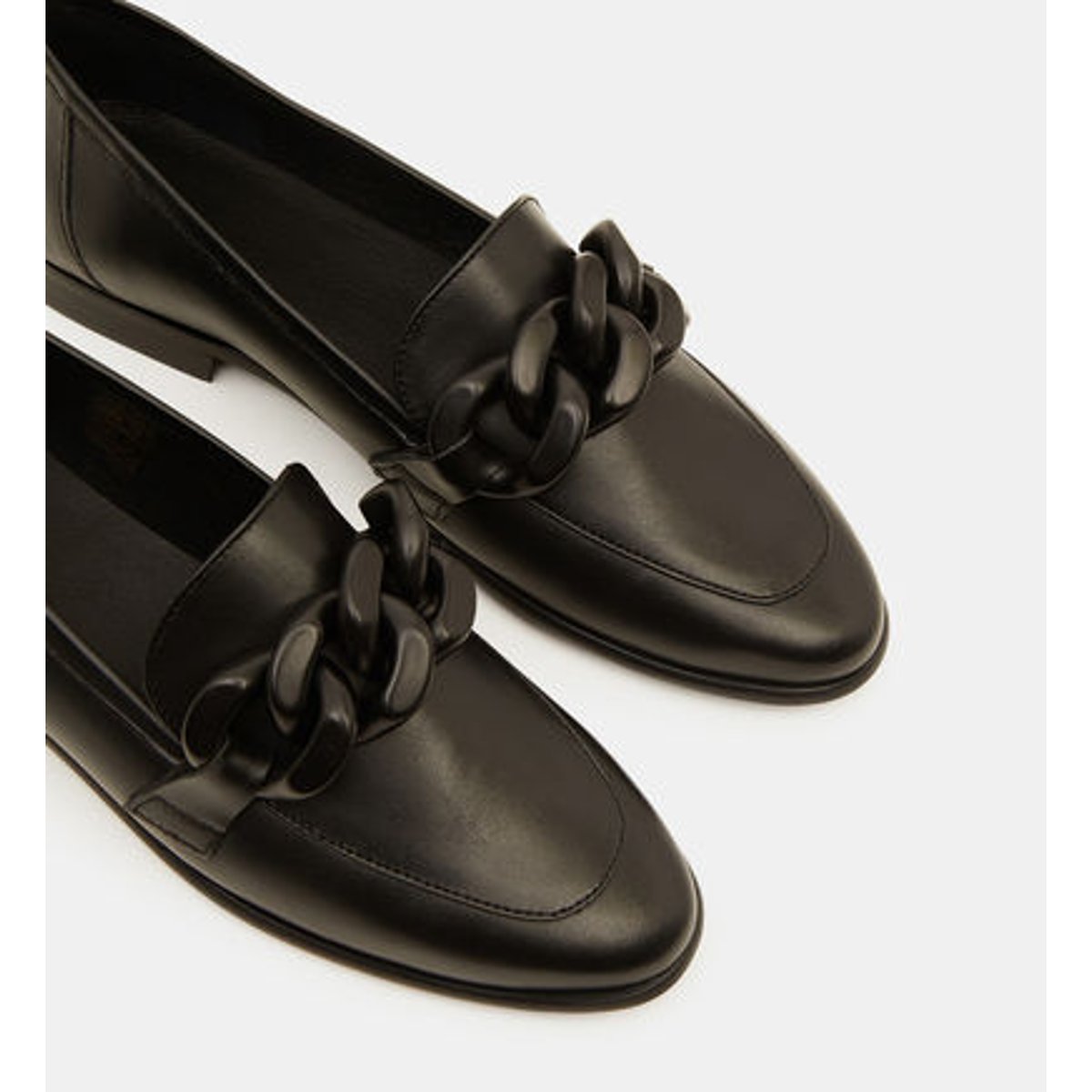 Mocassins Pakita Chaîne En Cuir noir, GALERIES LAFAYETTE