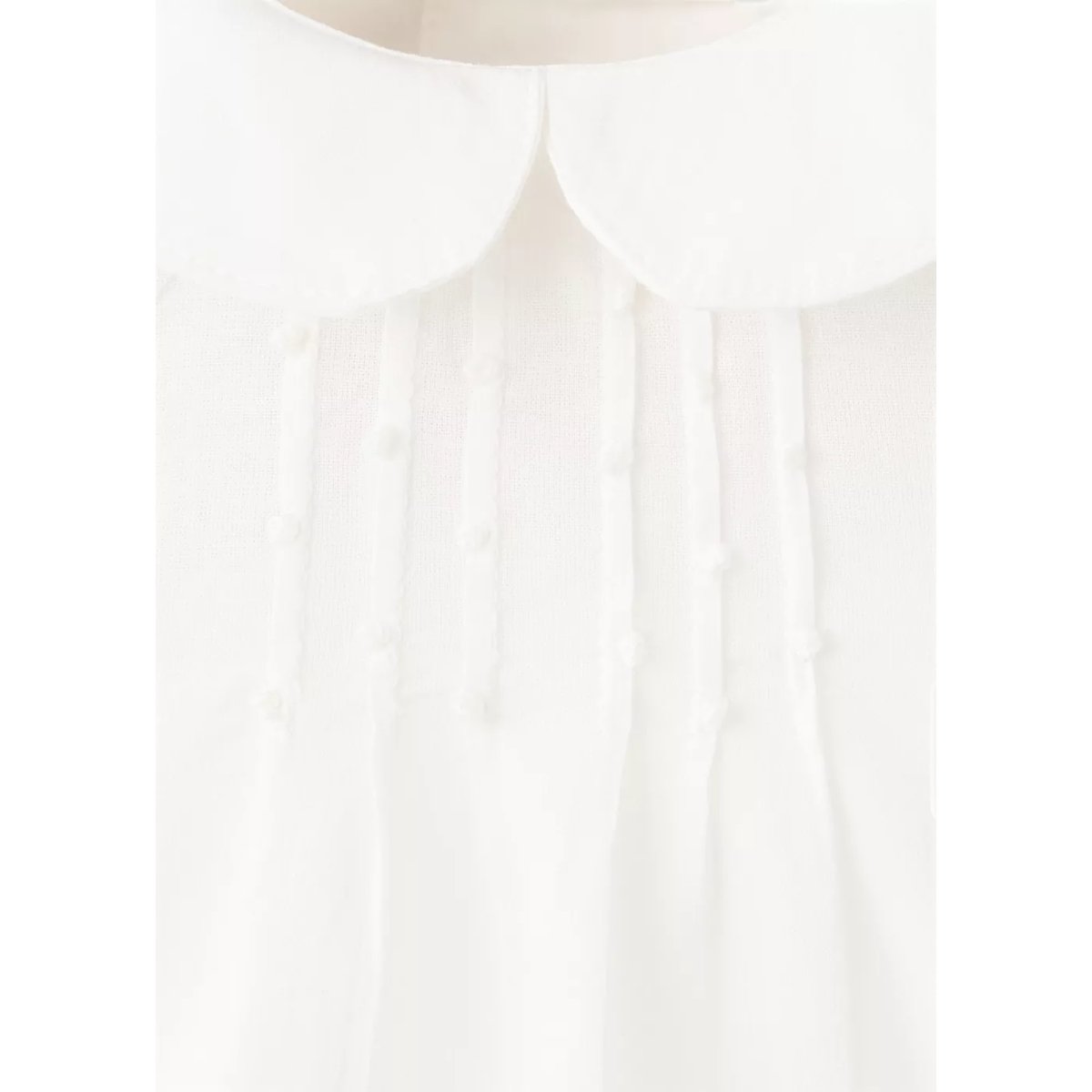 Blouse à col Claudine blanc cassé, MANGO BABY