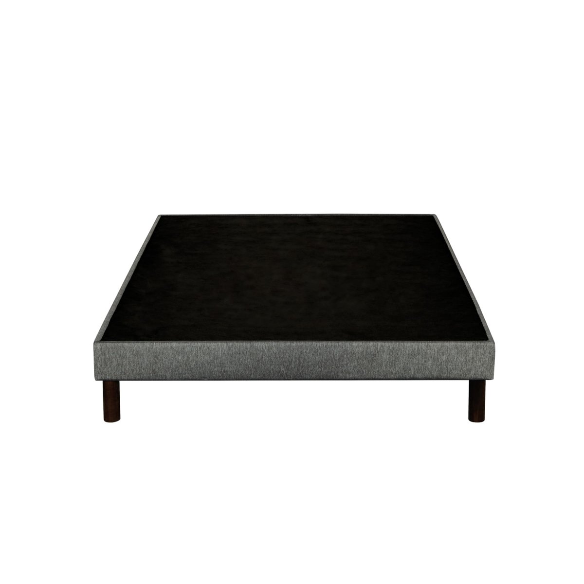 Ensemble matelas ressorts ensachés DISTINCT 2, sommier UNIC gris et pieds blanc, EPEDA