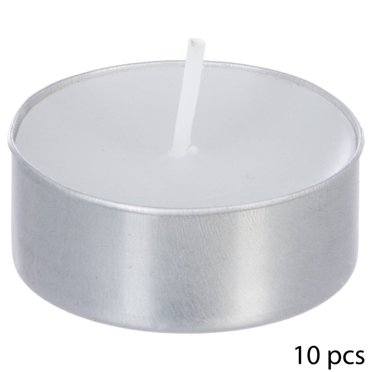 Lot de 10 bougies parfumées NINA blanc, ATMOSPHERA