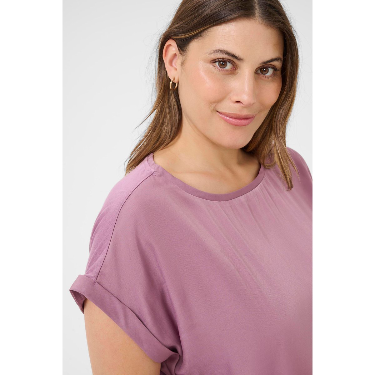 Blouse à manches longues violet tulipwood, KAFFE CURVE
