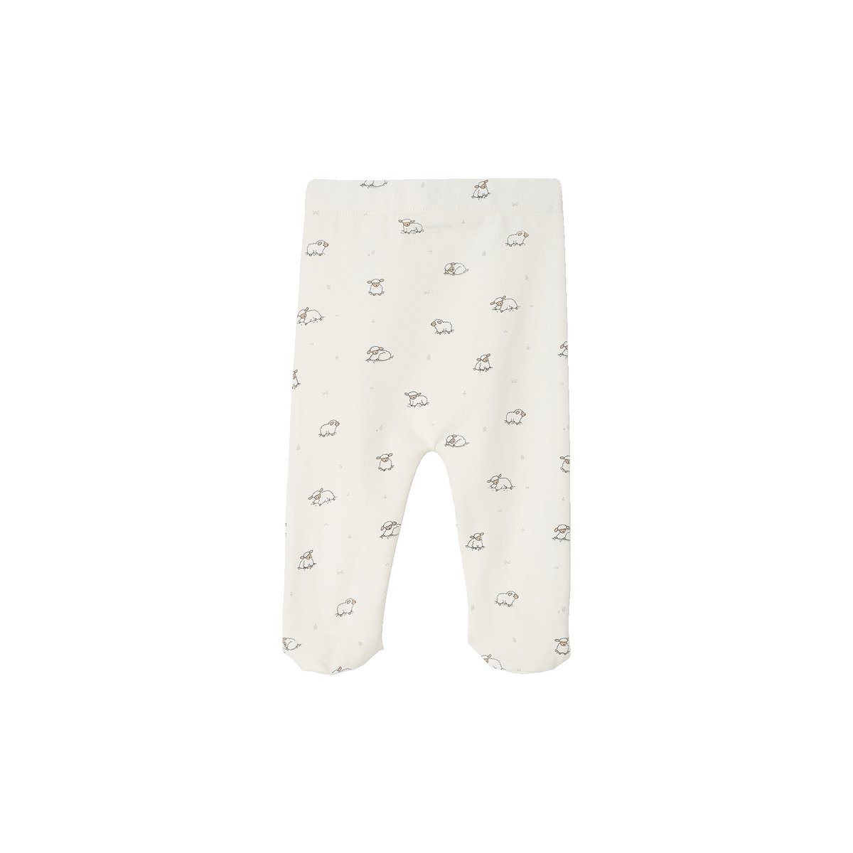 Lot de 2 pantalons naissance à pieds cappuccino, VERTBAUDET