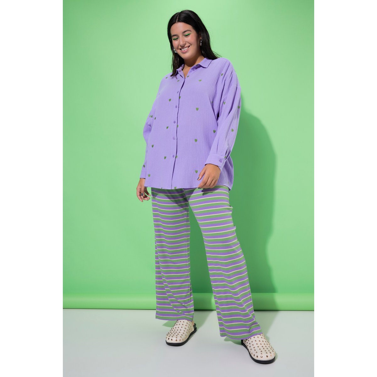Blouse en mousseline oversized. violet, STUDIO UNTOLD