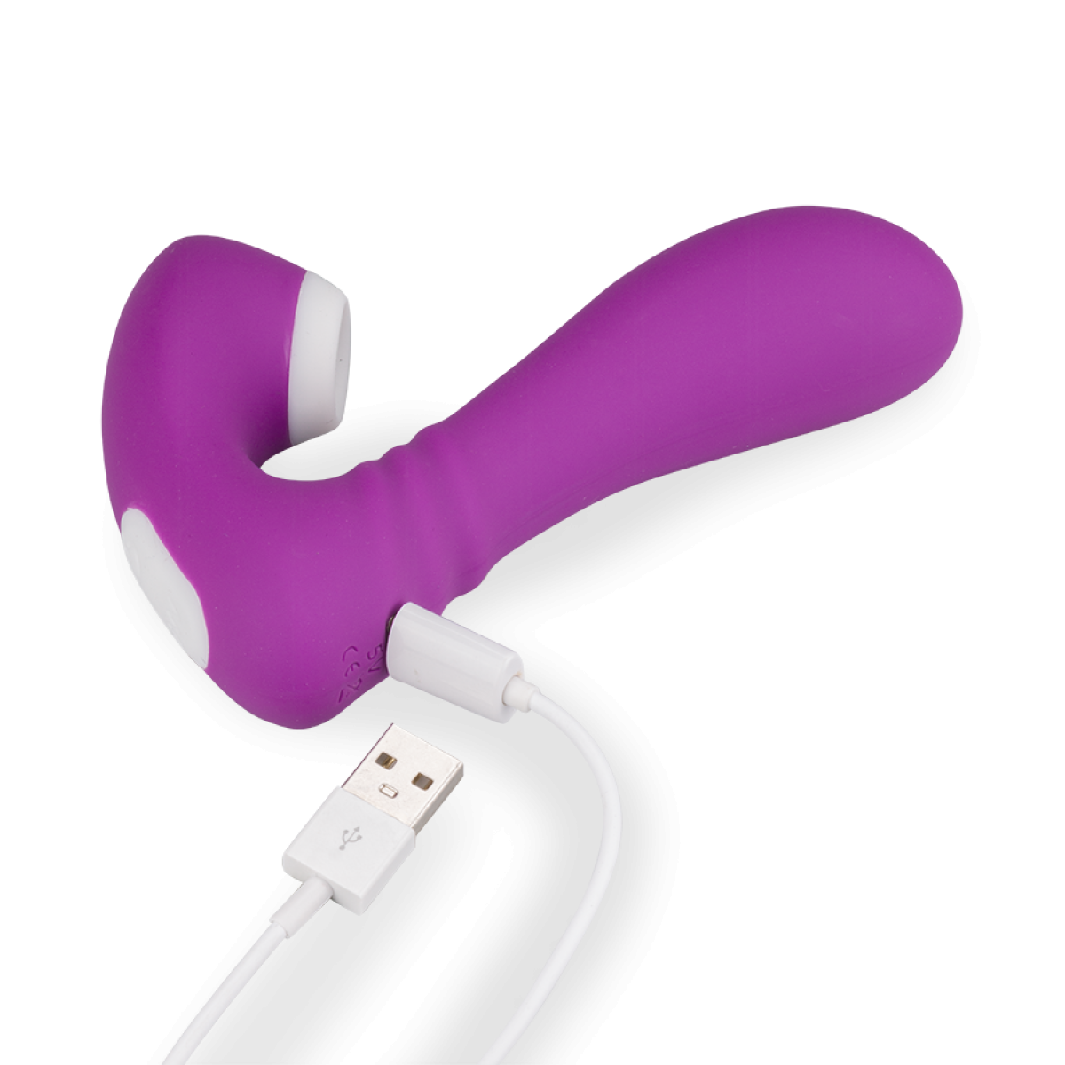 Stimulateur clitoridien et point G télécommandé Gray violet, LOVE AND VIBES