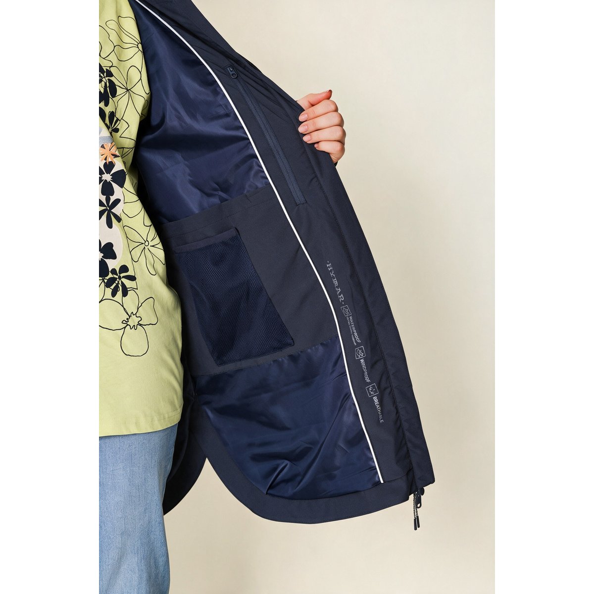 Veste technique HYPRAR à capuche marine, ULLA POPKEN