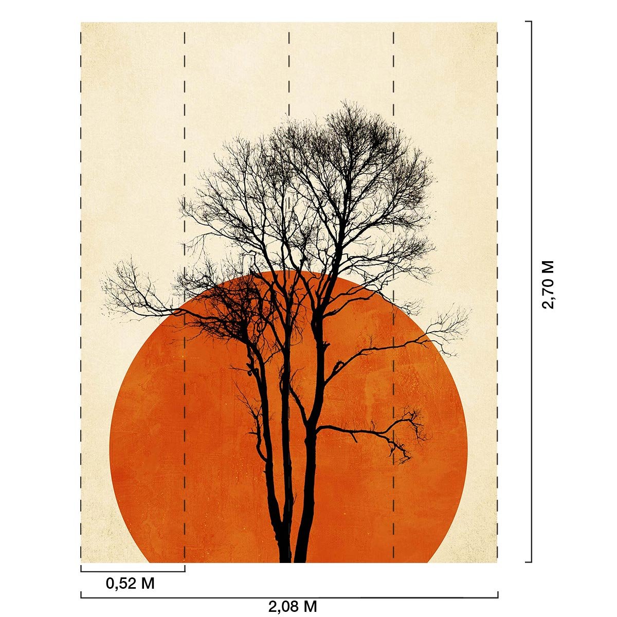 Papier peint soleil levant intissé, HEXOA