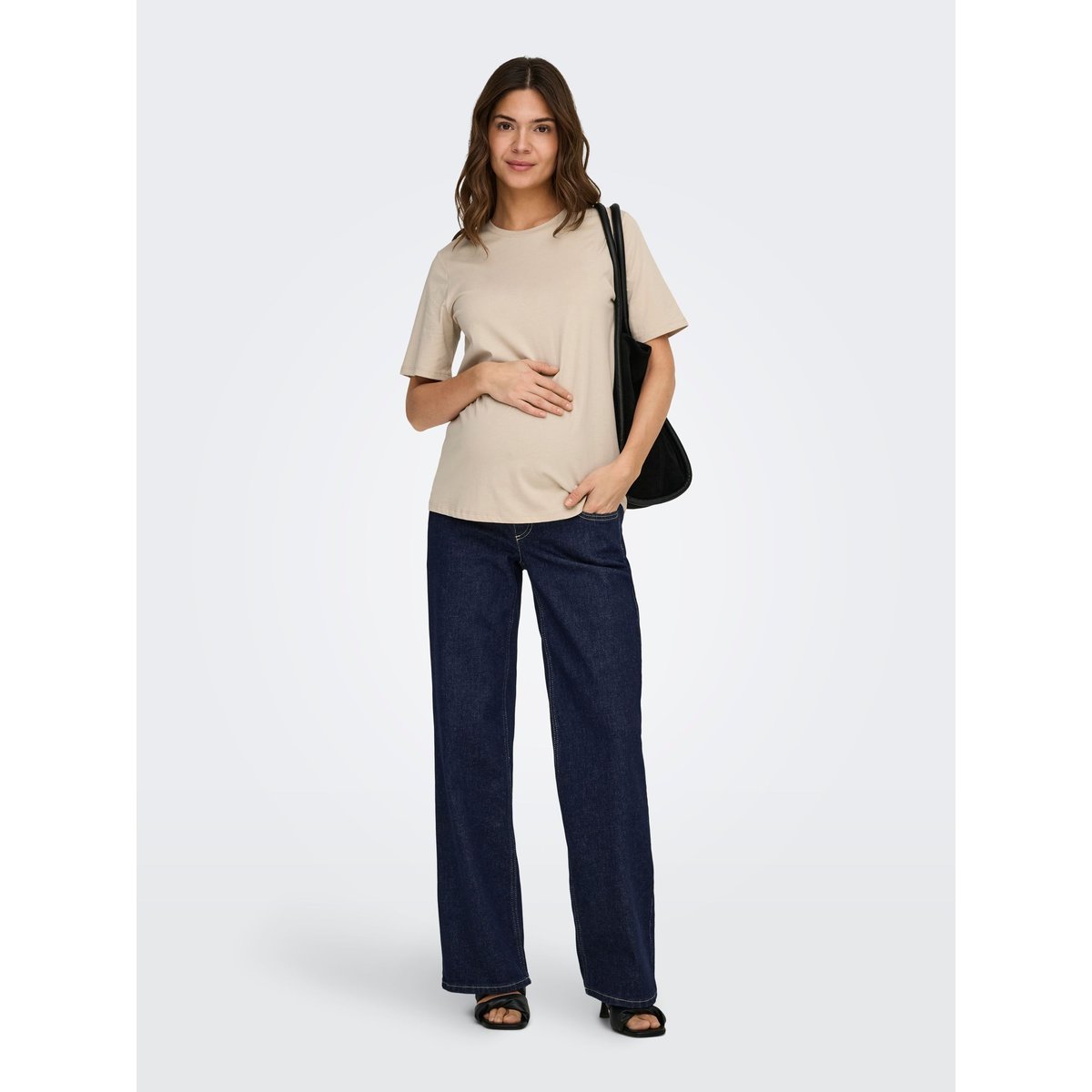 Jean À Jambe Large dark blue denim 1, ONLY
