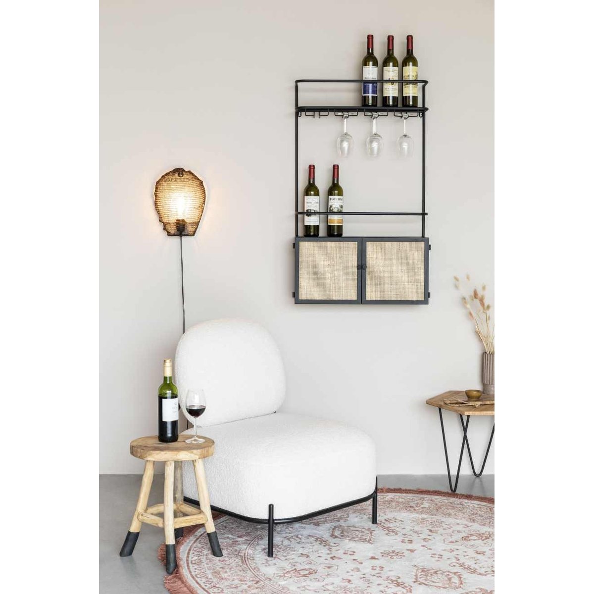 Étagère en bois, GUUJI rotin, BOITE A DESIGN