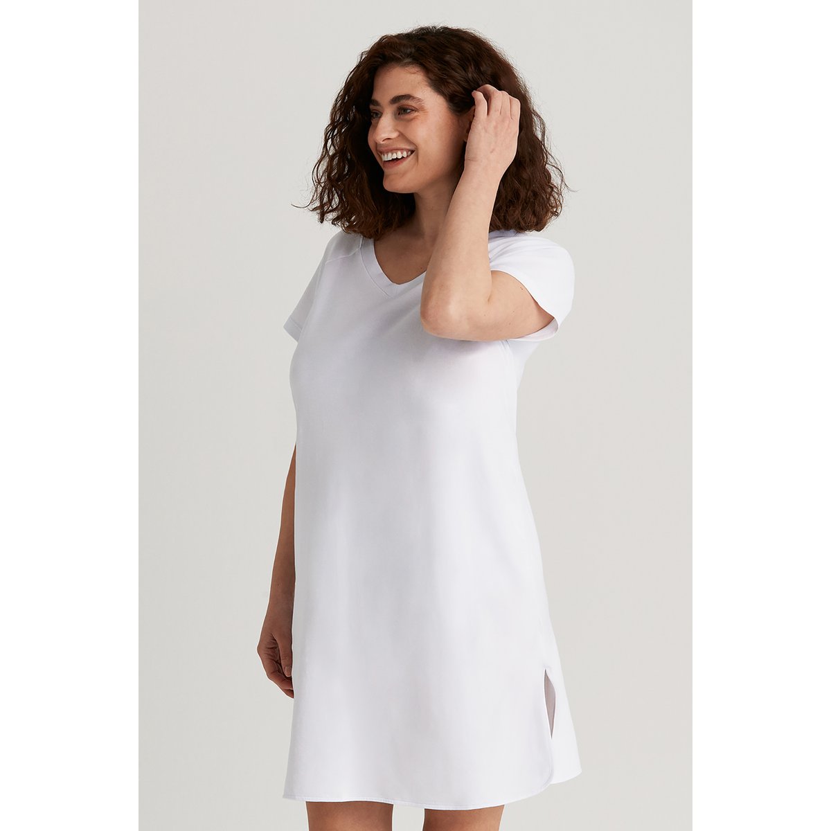 Chemise De Nuit ORGANIC COTTON blanc, MISS MARY OF SWEDEN