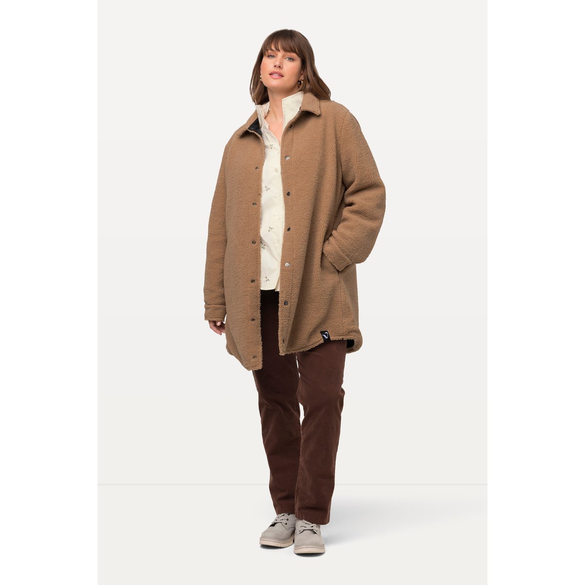 Veste réversible, matelassage/peluche noir, ULLA POPKEN