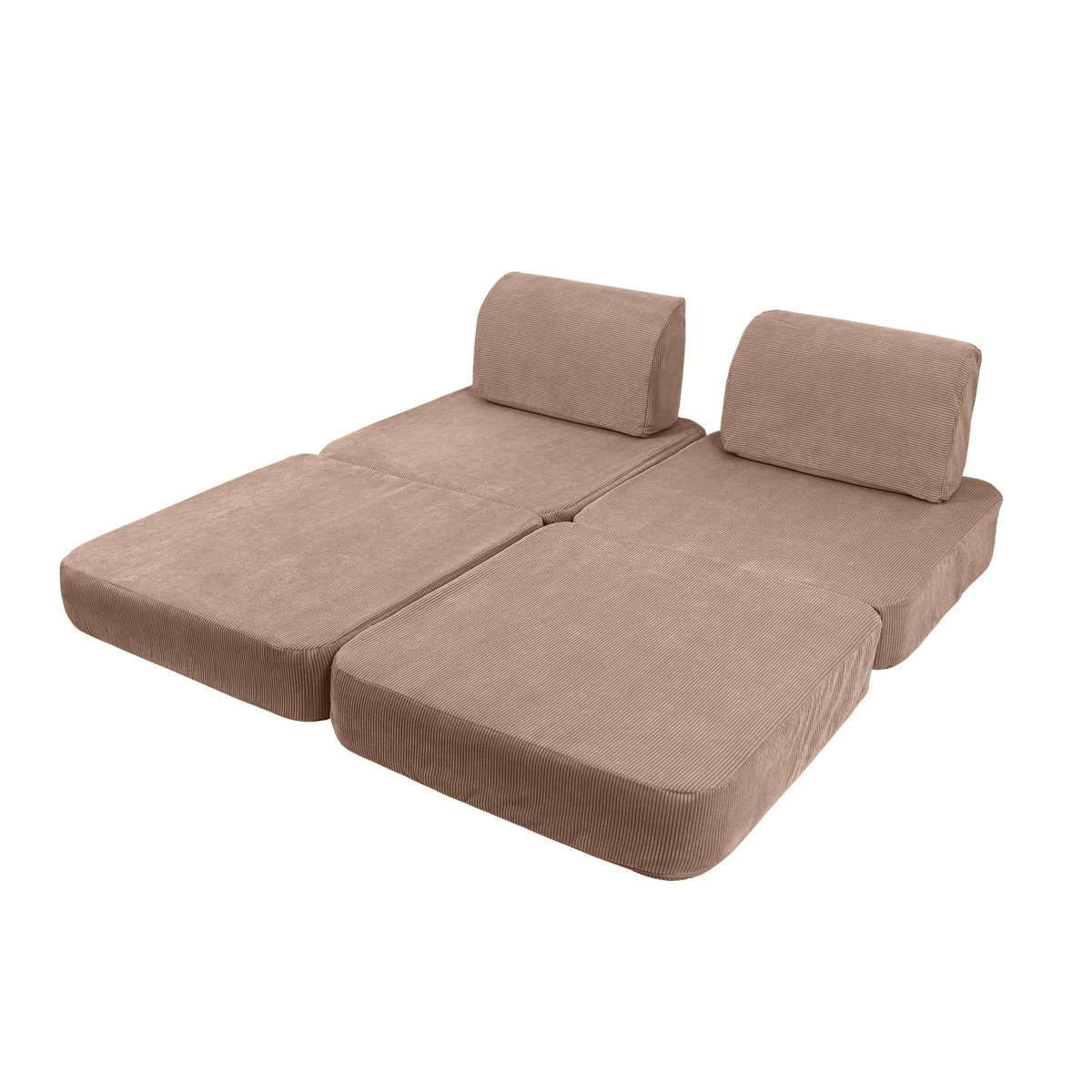 Canapé modulable velours SLIMCORDE marron, MEOW BABY