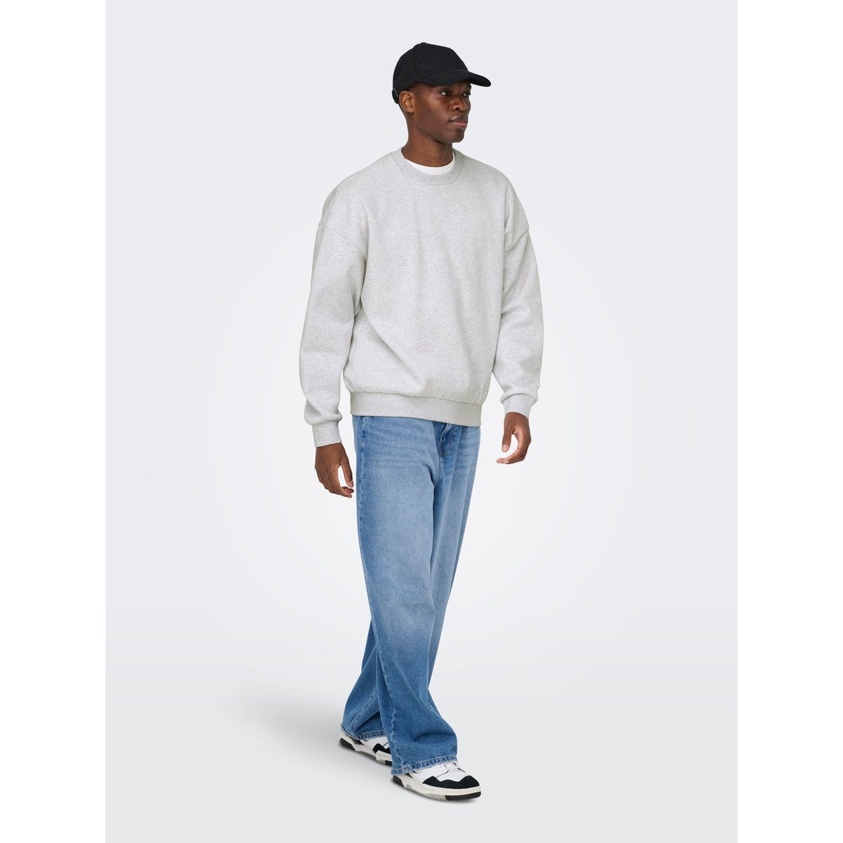 Sweat-Shirt grise - super light grey melange, ONLY & SONS