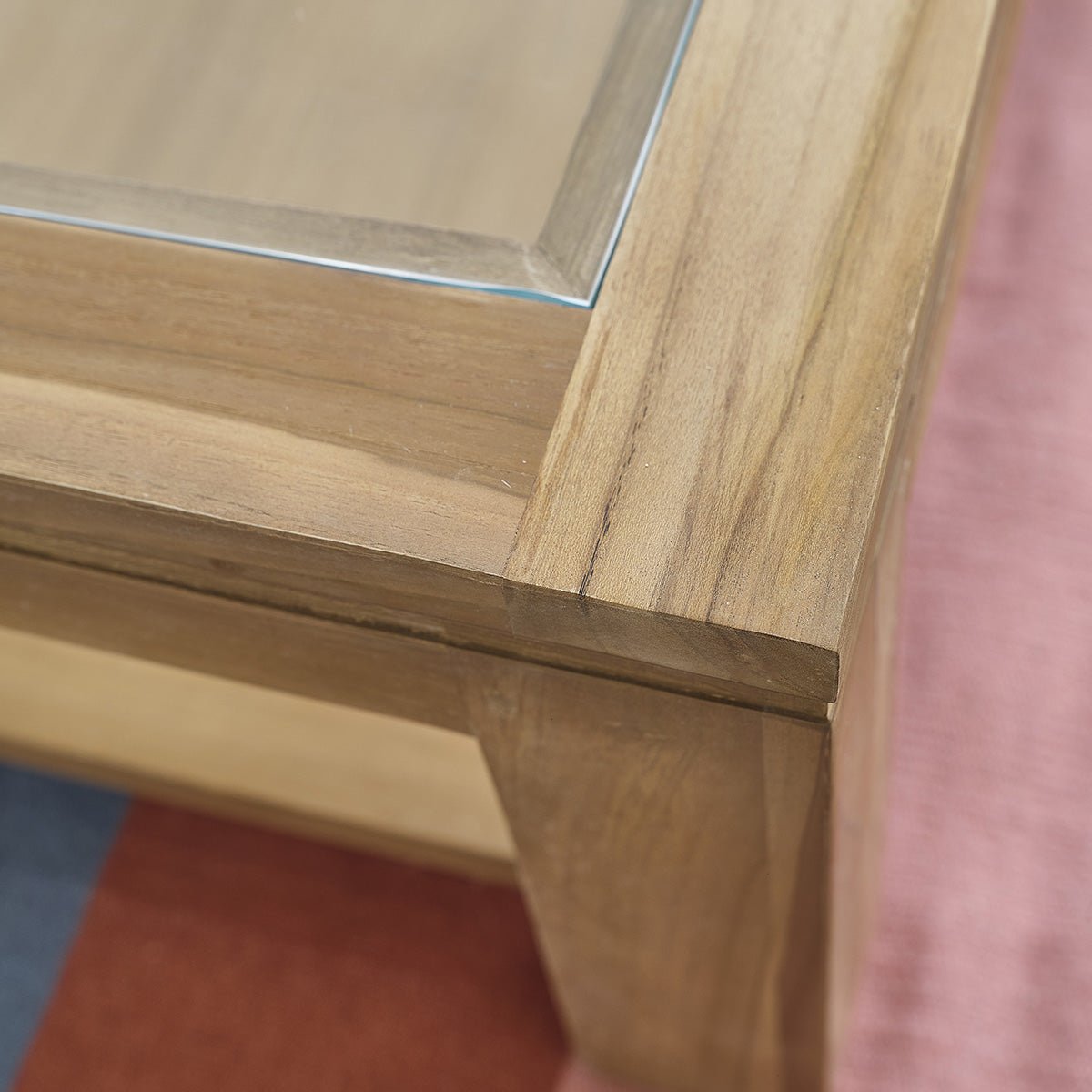 Table basse en bois de teck 120 cm BOSTON naturel, BERAH GETAH