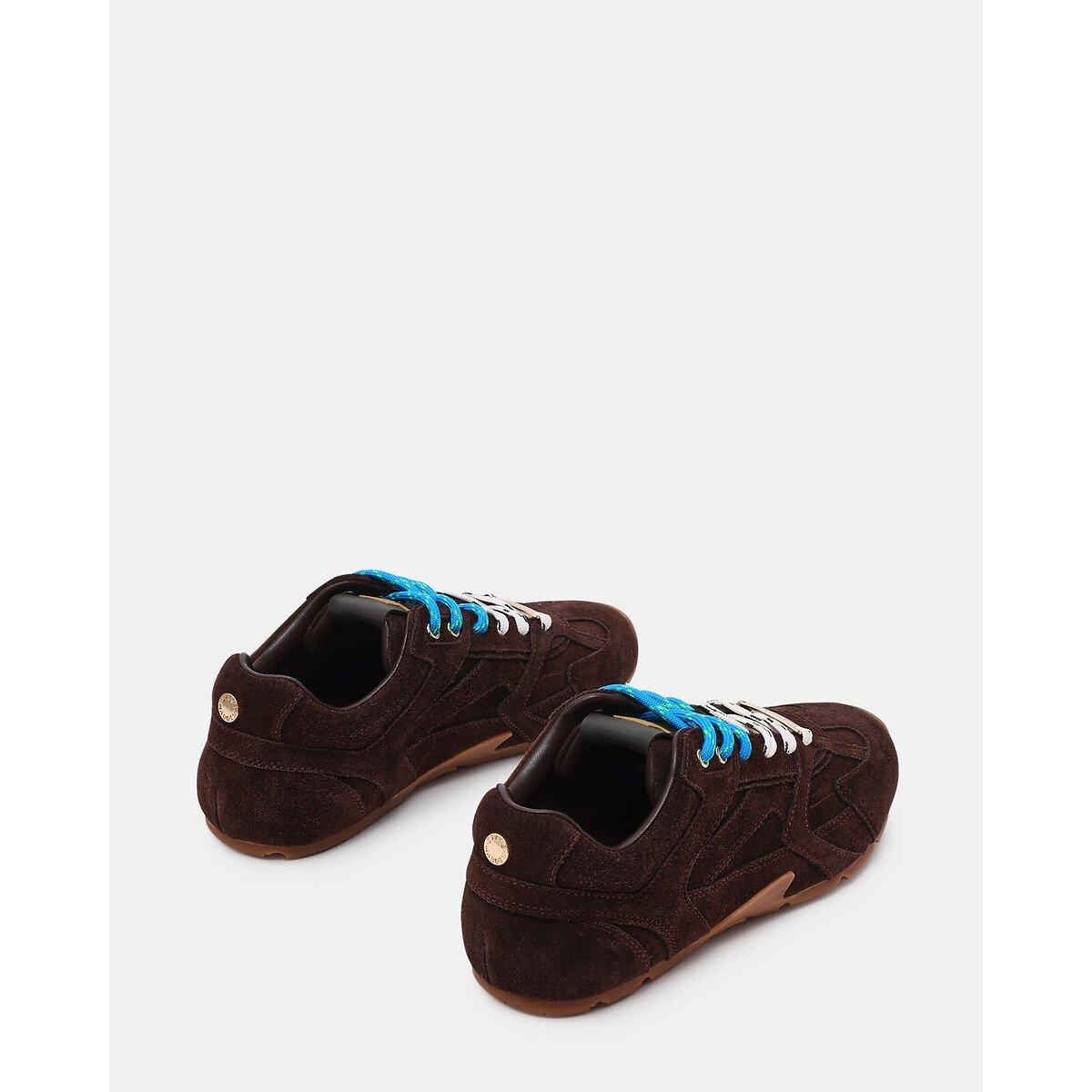 Sapatilhas em pele camurça, atacadores duplos, ASIEL castanho, STEVE MADDEN