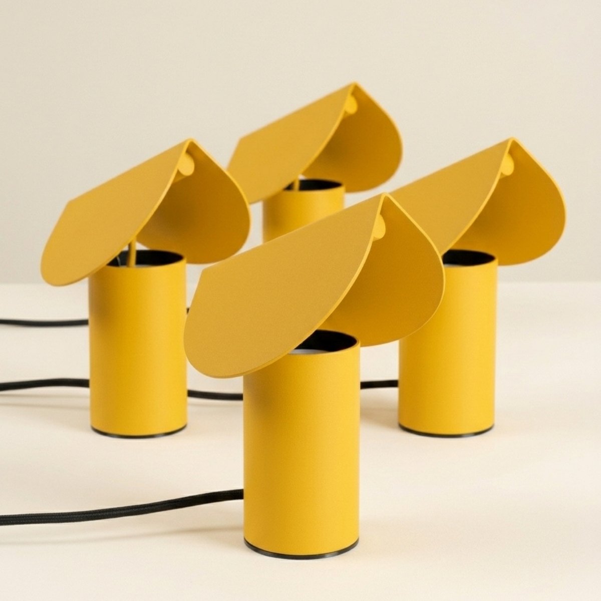 Lampe de bureau Aluminium Jaune LED 1 Biscuit jaune, EDEN
