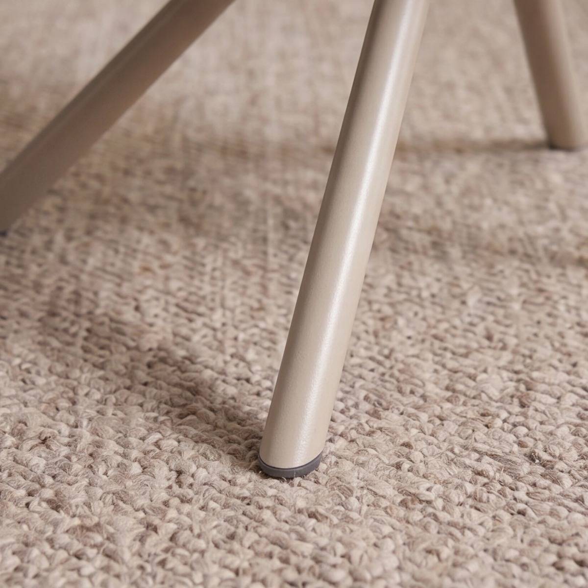 Chaise tissu pieds métal FLORINE blanc, MADE IN MEUBLES